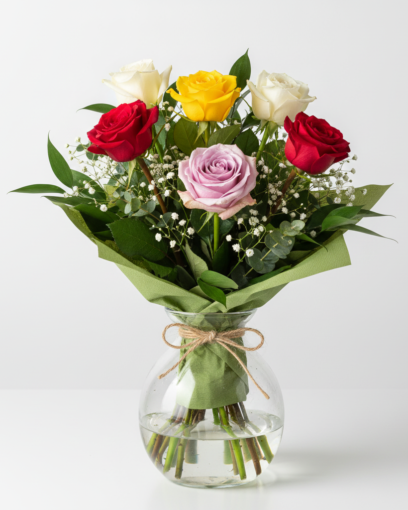 Assorted Elegance Five Roses