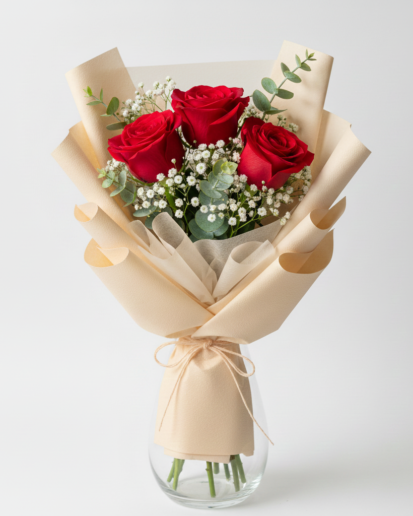 Red Rose Trio Bouquet