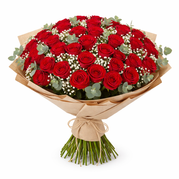 ️🌹 Luxury 30 Red Roses Bouquet – AussieBlossom