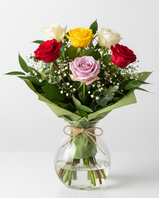 Assorted Elegance Five Roses