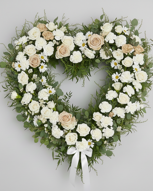 Serene Heartfelt Wreath