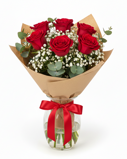 Christmas Charm Rose Posy